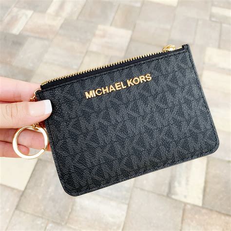 Michael Kors Jet Set Small Top Zip Coin Pouch ID Card Holder 